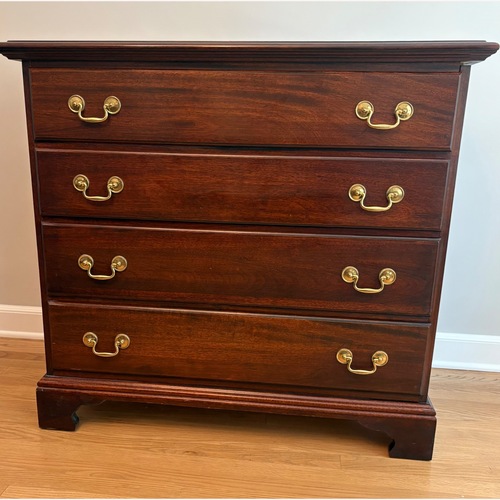 Used Vintage/Antique Finds Dark Brown Wood Chest for sale on AptDeco