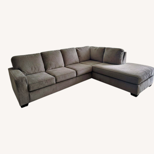 Used Light Gray Cotton 2 Piece Sectional for sale on AptDeco