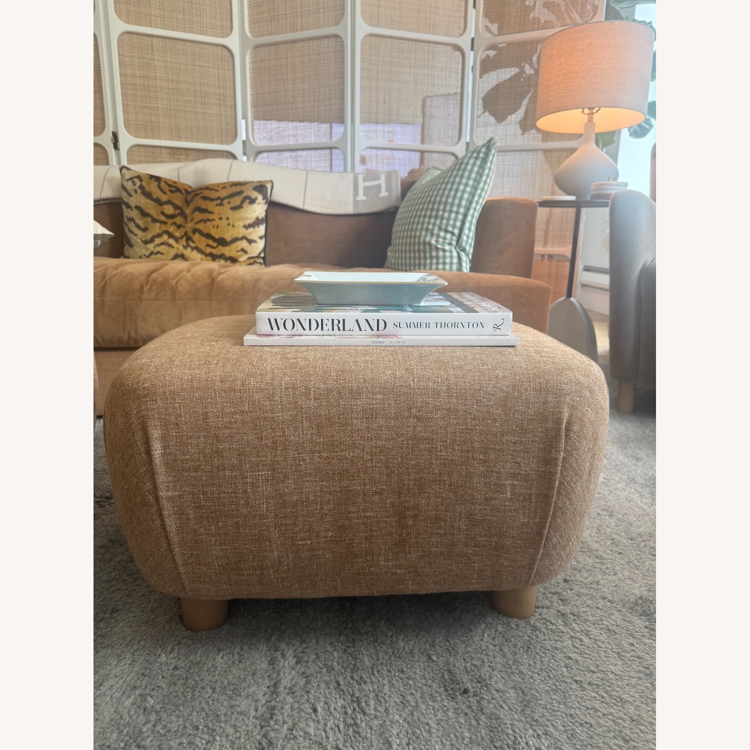 Maiden Home Perry Light Brown Ottoman - image-3