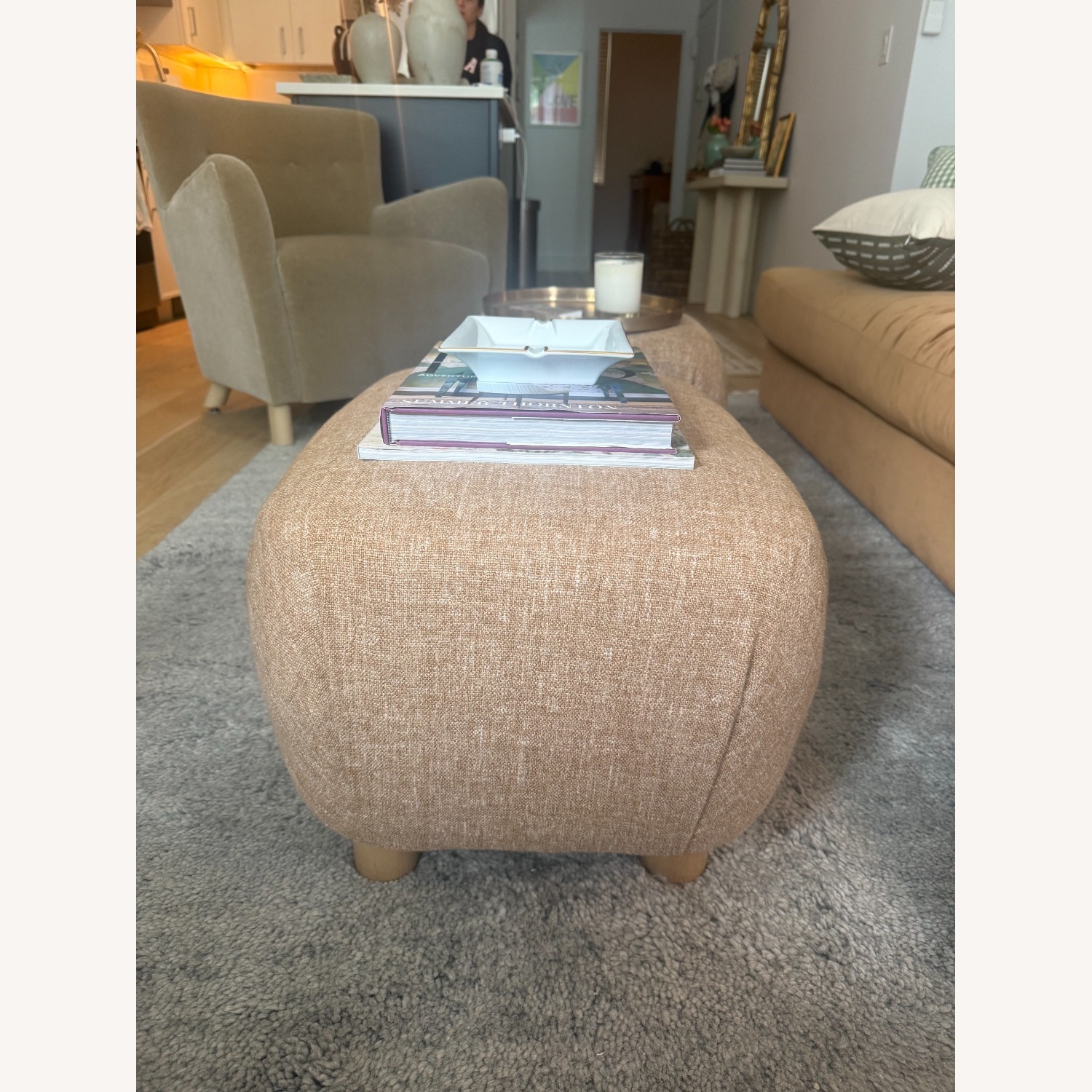 Maiden Home Perry Light Brown Ottoman - image-2