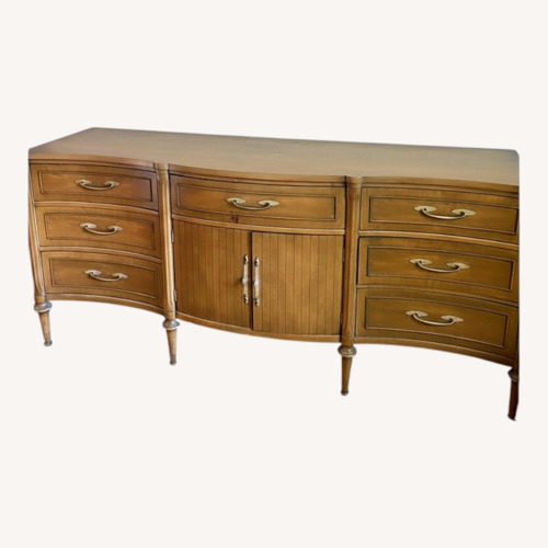 Used Vintage/Antique Finds Light Brown Wood Sideboard for sale on AptDeco