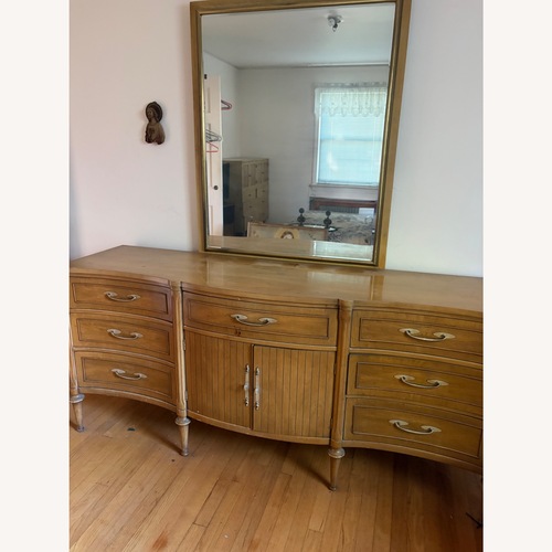 Used Vintage/Antique Finds Light Brown Wood Sideboard for sale on AptDeco