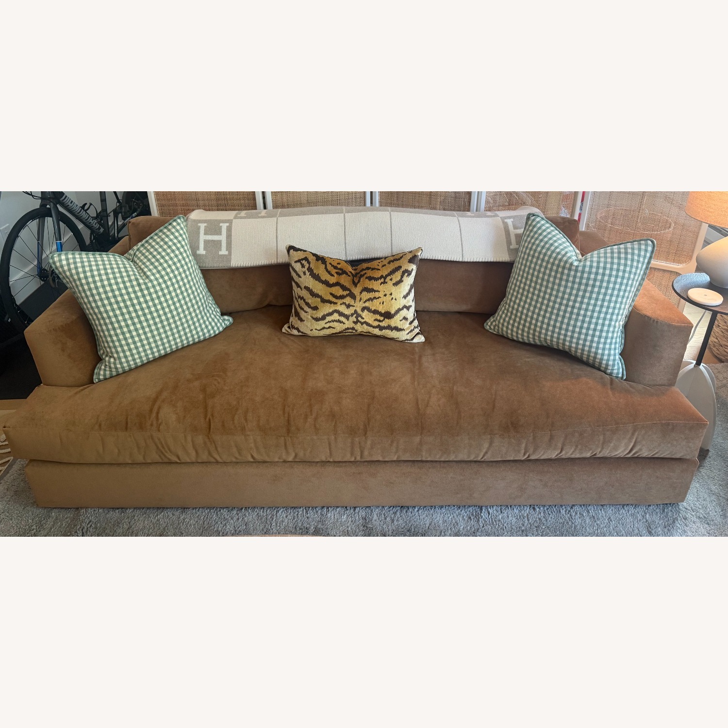 Maiden Home Varick Performance Velvet Cider Sofa - image-1