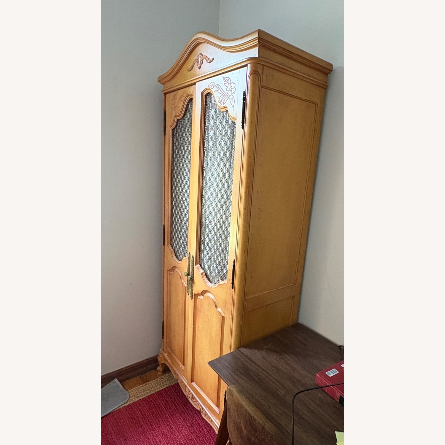 Vintage/Antique Finds Light Brown Wood Armoire - image-2