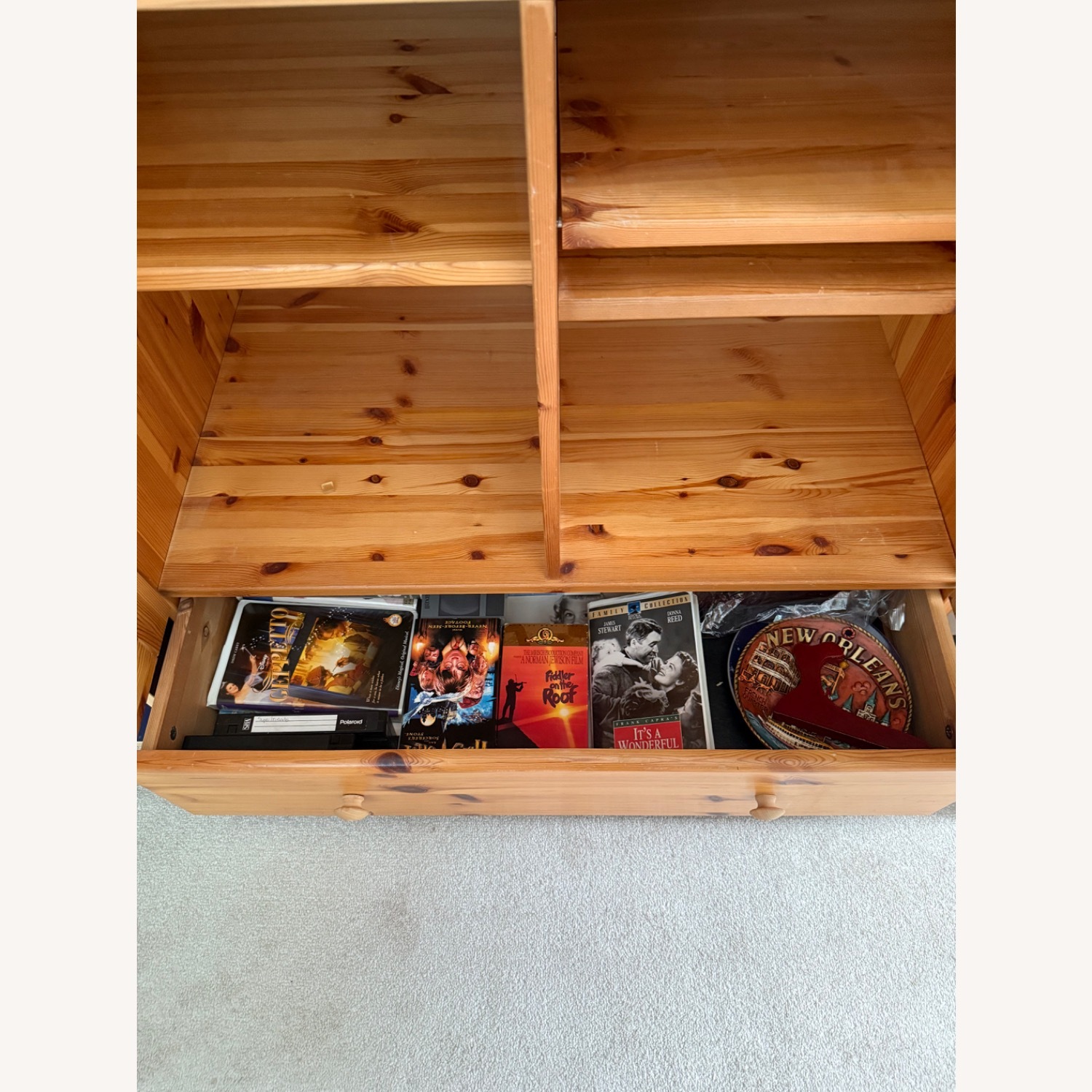 Natural Wood Media Storage - image-3