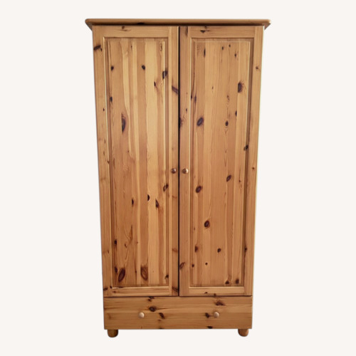 Used Natural Wood Media Storage for sale on AptDeco
