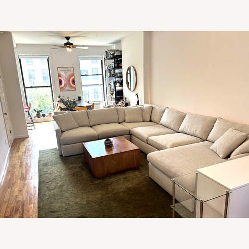 Used Crate & Barrel Lounge Deep Light Gray 3+ Piece Sectional for sale on AptDeco