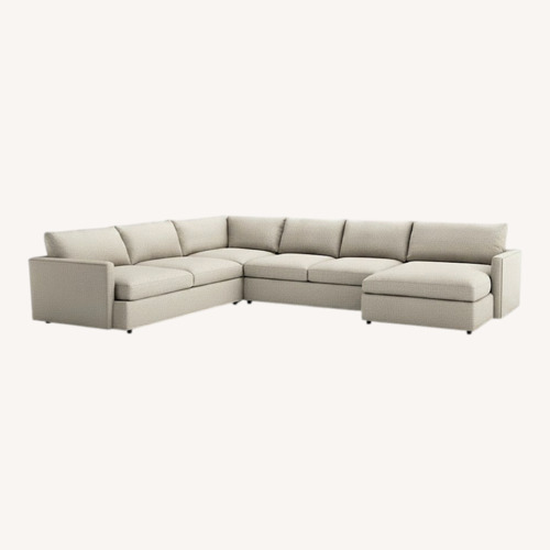 Used Crate & Barrel Lounge Deep Light Gray 3+ Piece Sectional for sale on AptDeco