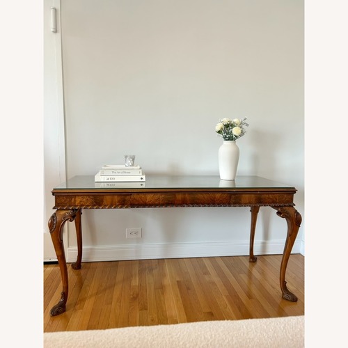 Used Ornate Wood Console Table / Writing Desk for sale on AptDeco