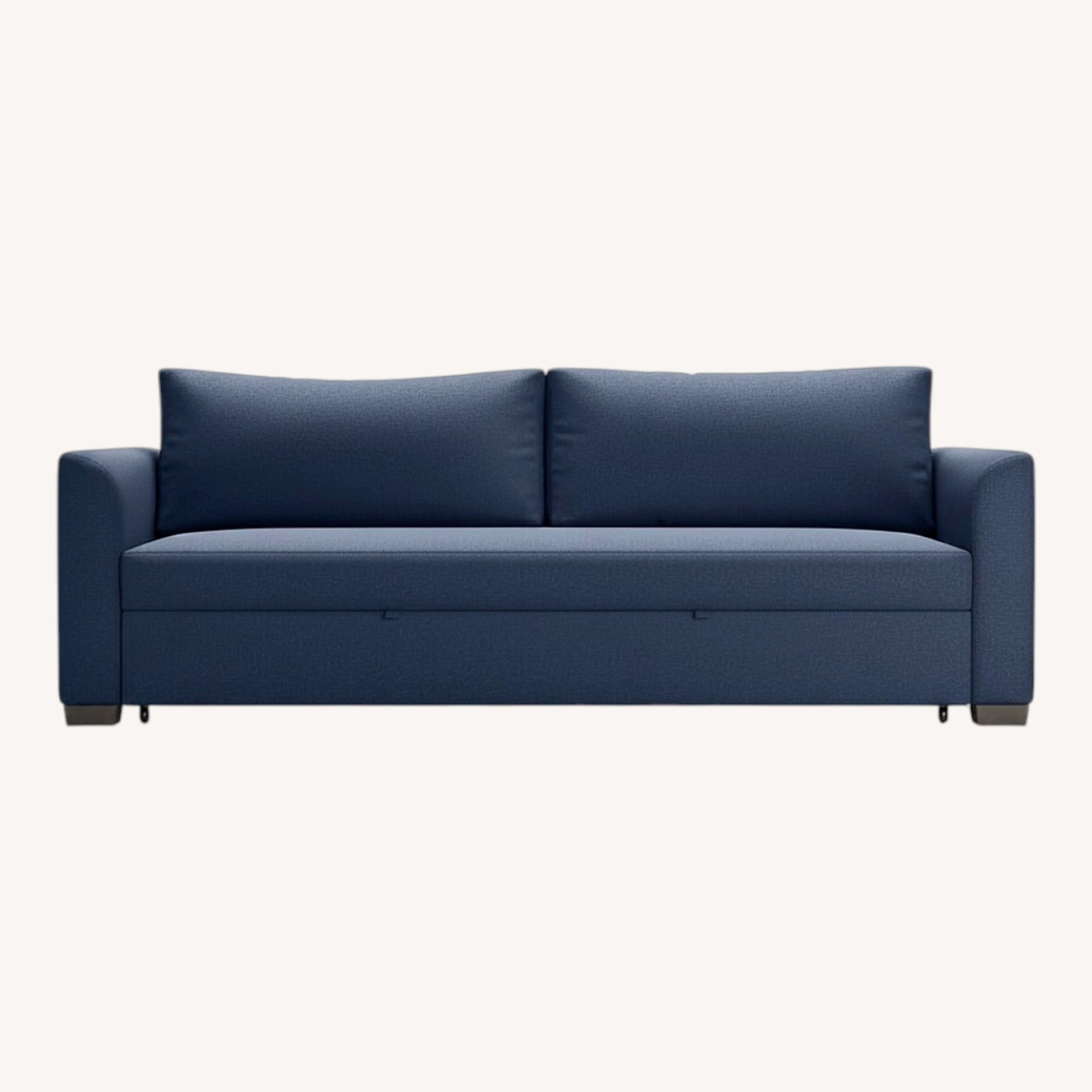 Crate & Barrel Blue Fabric Sleeper Sofa - image-0
