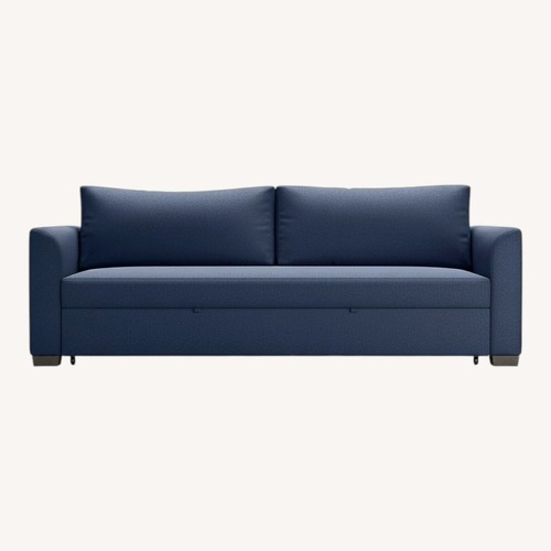 Used Crate & Barrel Blue Fabric Sleeper Sofa for sale on AptDeco