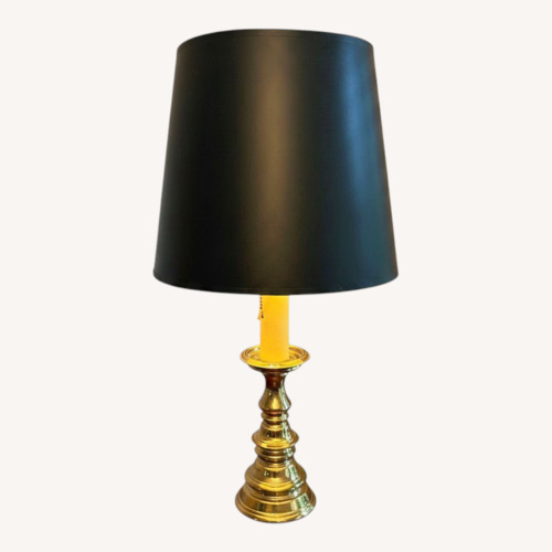 Used Vintage/Antique Black Brass Table Lamp for sale on AptDeco
