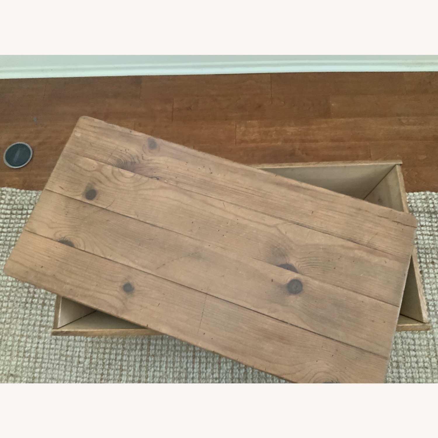 Light Brown Wood Chest - image-8