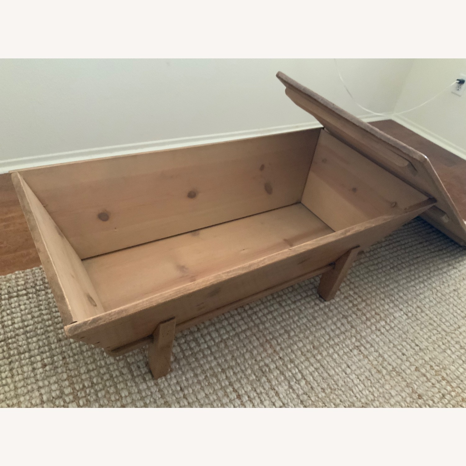 Light Brown Wood Chest - image-2