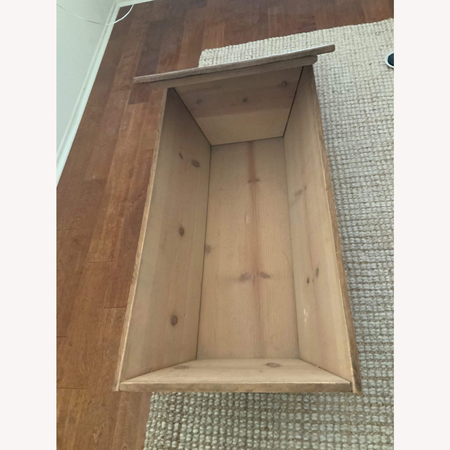 Light Brown Wood Chest - image-5