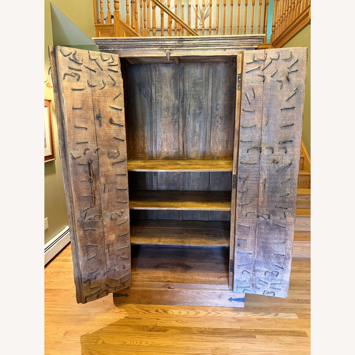 Vintage Armoire with Antique Indian Haveli Doors - image-5