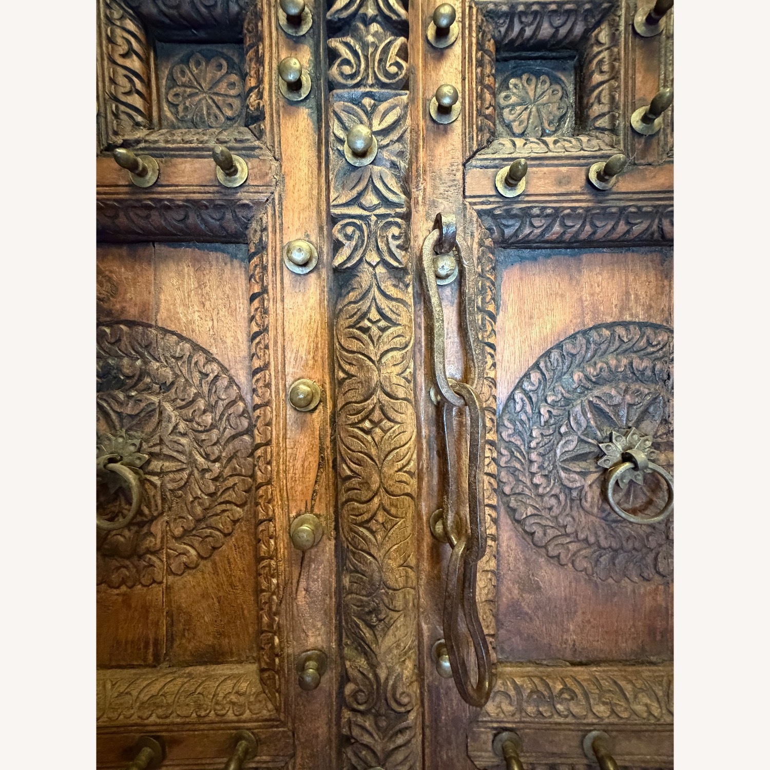 Vintage Armoire with Antique Indian Haveli Doors - image-10