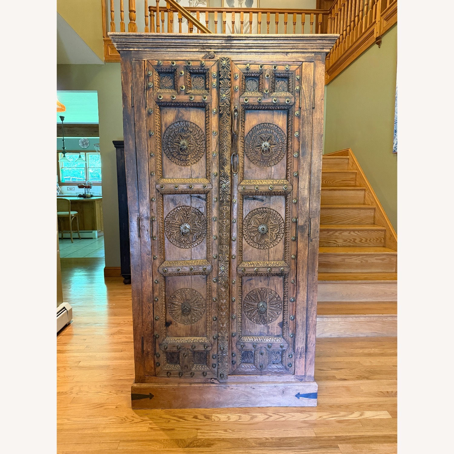 Vintage Armoire with Antique Indian Haveli Doors - image-2