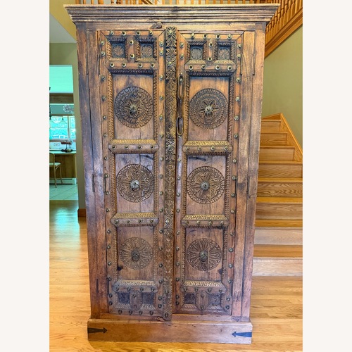 Used Vintage Armoire with Antique Indian Haveli Doors for sale on AptDeco