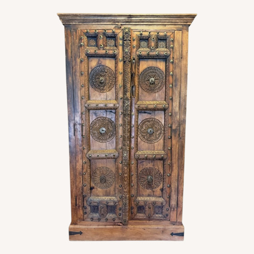 Used Vintage Armoire with Antique Indian Haveli Doors for sale on AptDeco