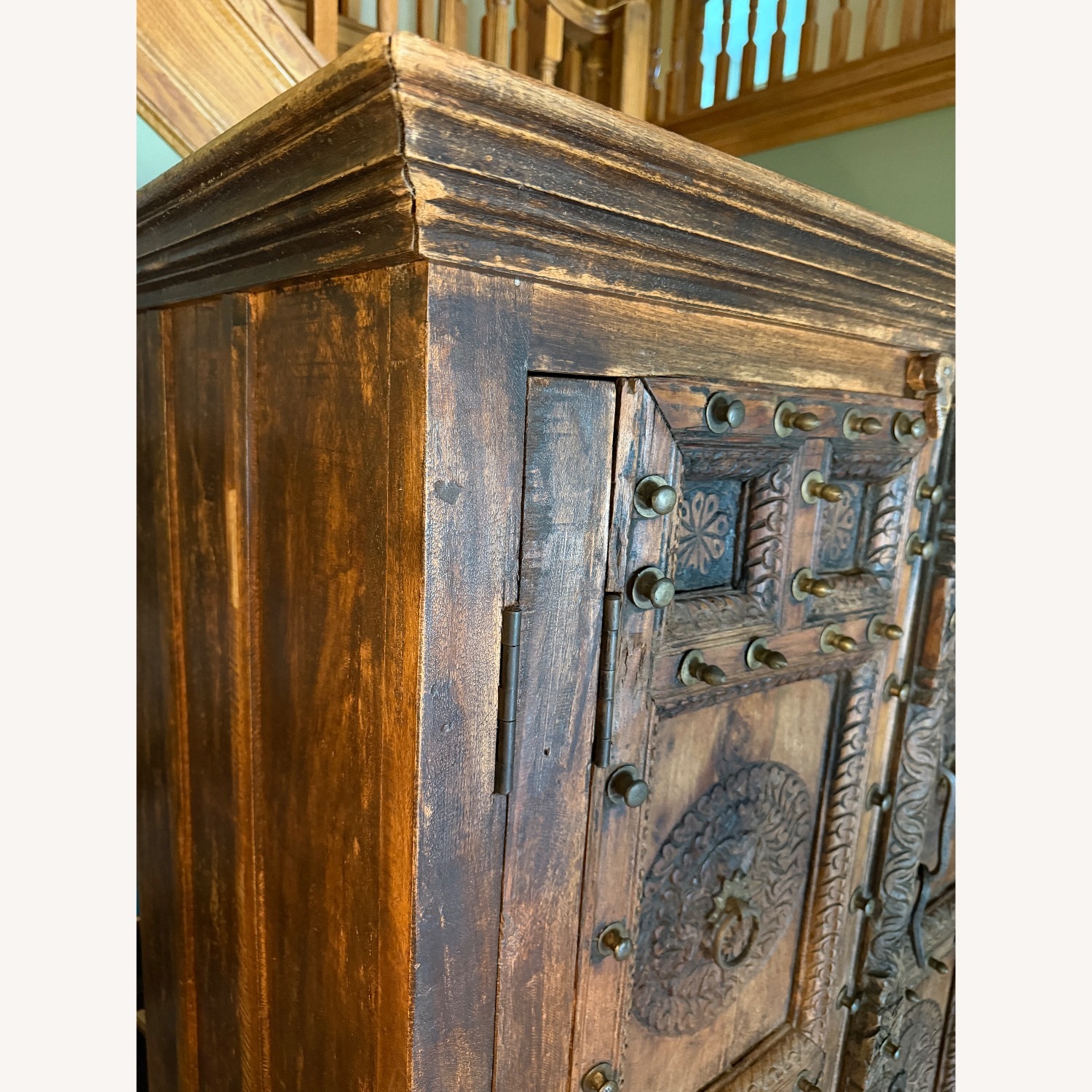Vintage Armoire with Antique Indian Haveli Doors - image-13