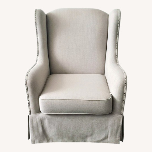 Used Best Home Furnishings White Fabric Armchair for sale on AptDeco