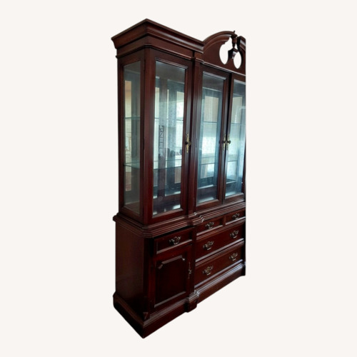 Used Dark Brown Wood Wall Unit for sale on AptDeco