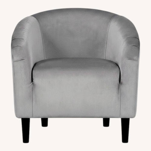 Used Grey Velvet Barrel Chair for sale on AptDeco