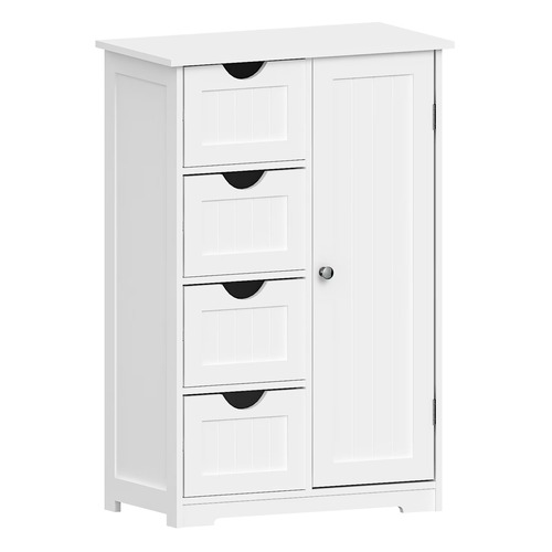 Used Amazon White Storage Cabinet With 4 Drawers/1 Door for sale on AptDeco