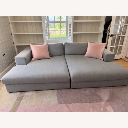 Used Article Gray Fabric Chaise Lounge Sofa for sale on AptDeco