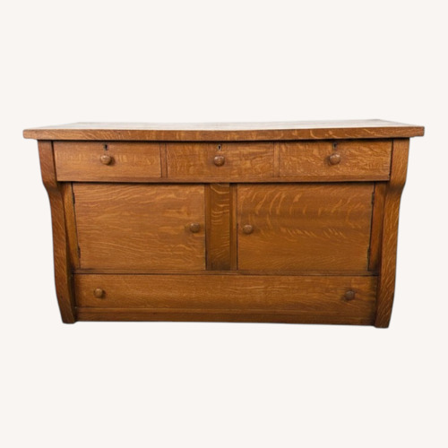 Used Antique Quarter-Sawn Oak Sideboard for sale on AptDeco