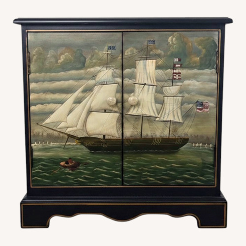 Used Painted Nautical Cabinets — Clipper Ship, Pair for sale on AptDeco