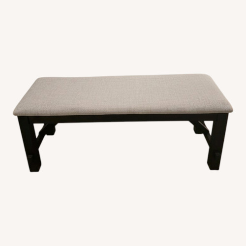 Used HOM furniture Light Gray Fabric Bench for sale on AptDeco