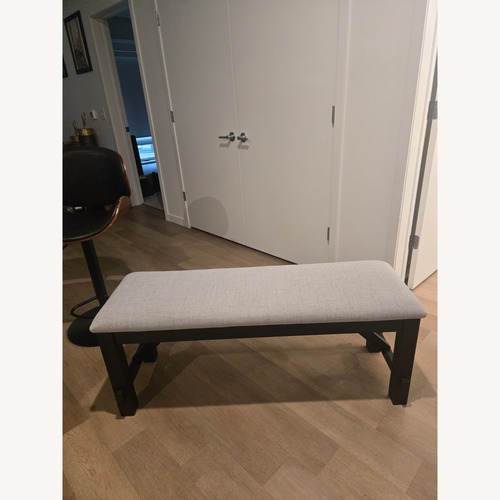 Used HOM furniture Light Gray Fabric Bench for sale on AptDeco