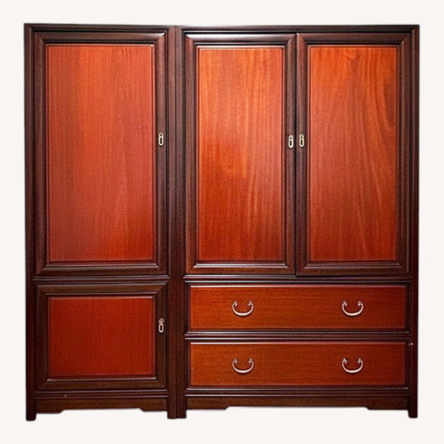 Used Dark Brown Wood Armoire for sale on AptDeco