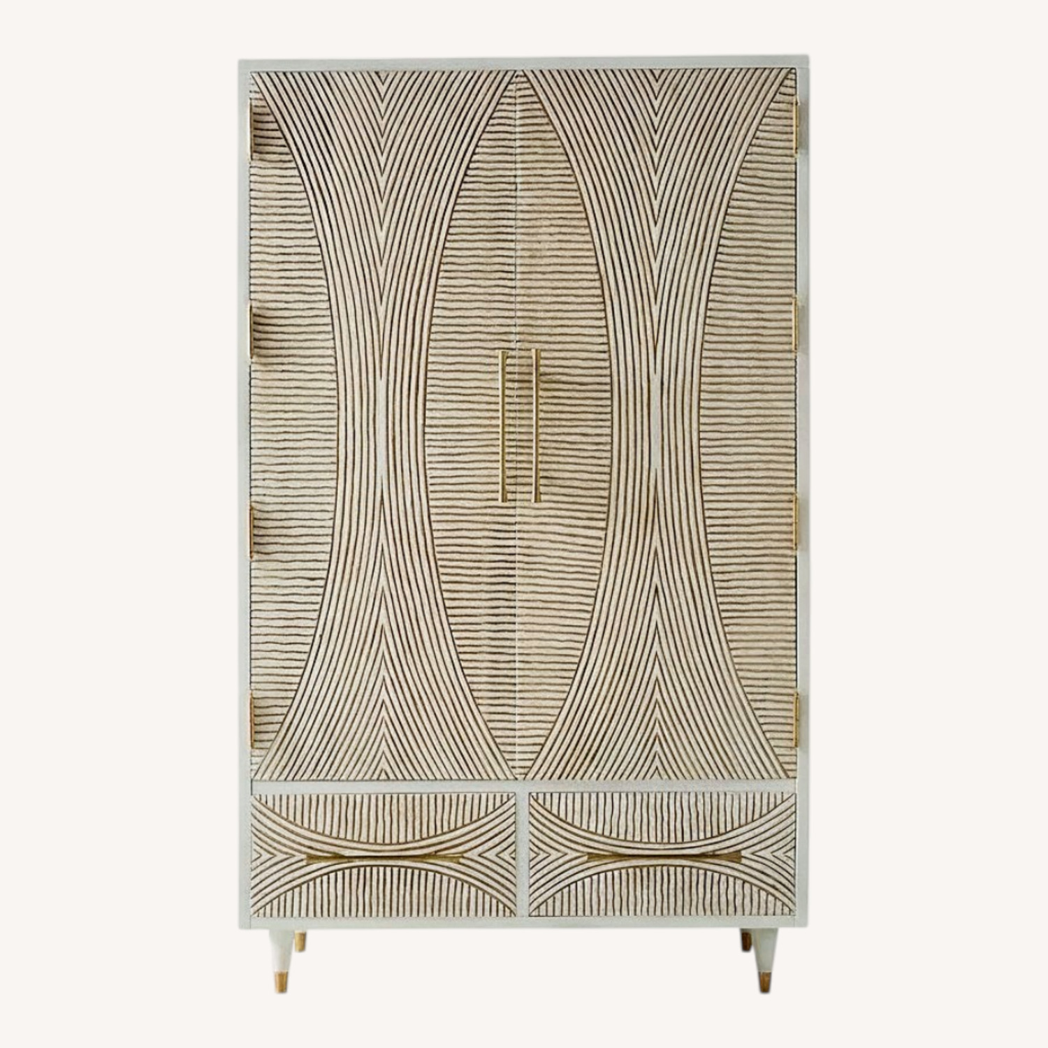 Anthropologie Carved Thalia Armoire - image-0