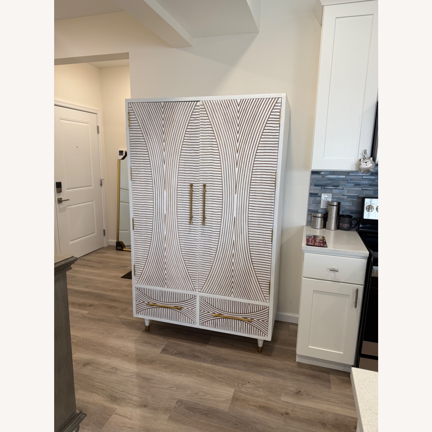 Anthropologie Carved Thalia Armoire - image-1