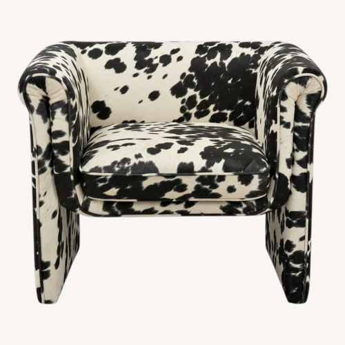 Used Urban Outfitters Floria Cowprint Flora Chair for sale on AptDeco