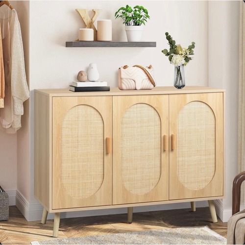 Used Cissiee Light Brown Wood Sideboard for sale on AptDeco