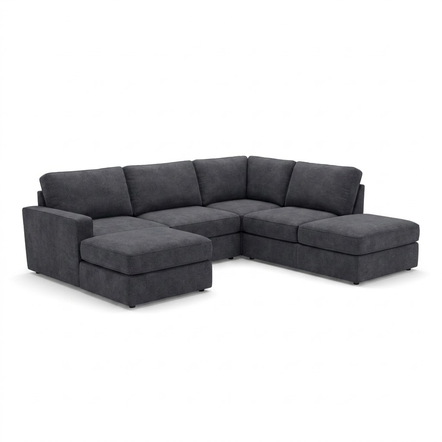 LoveSac Blue Fabric 3+ Piece Sectional - image-4