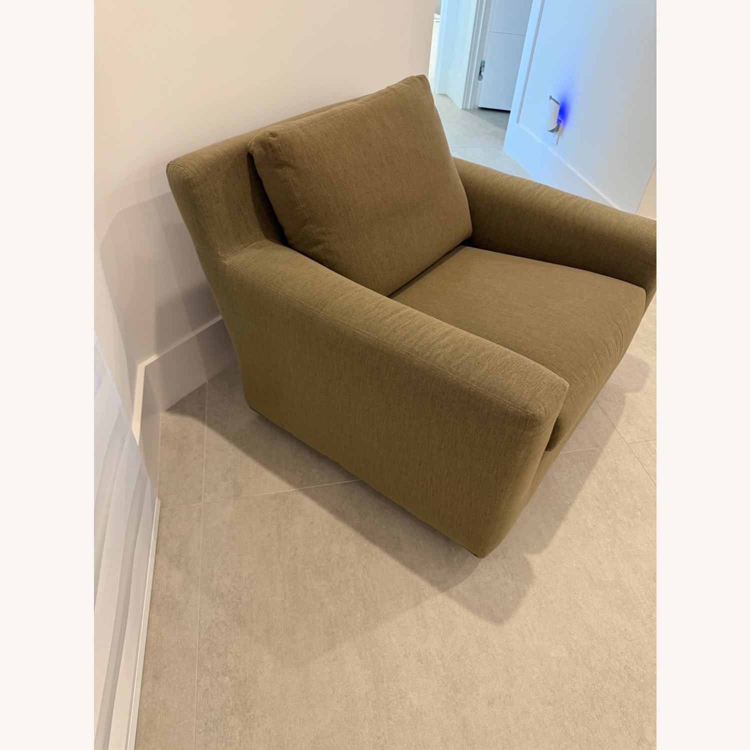 Light Brown Fabric Armchair - image-2