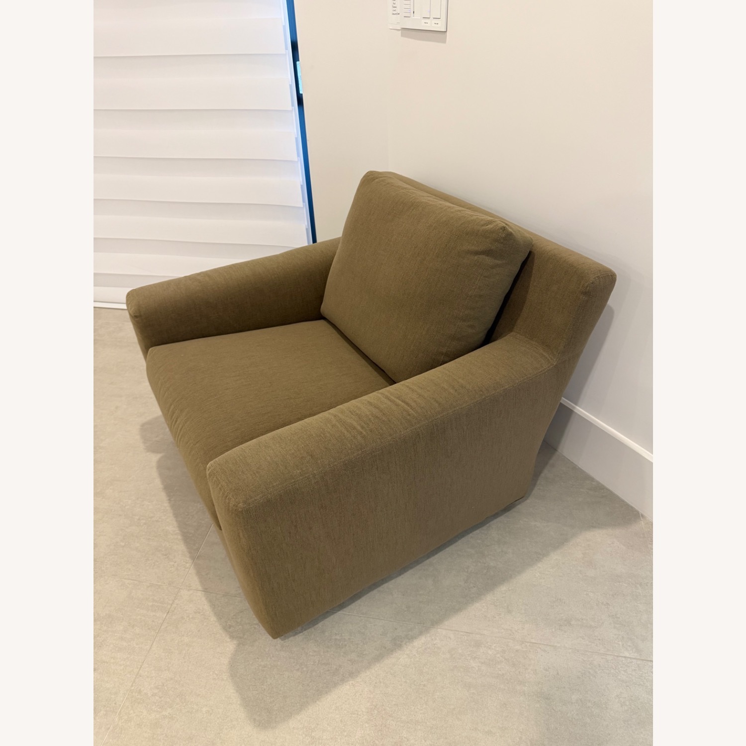 Light Brown Fabric Armchair - image-3