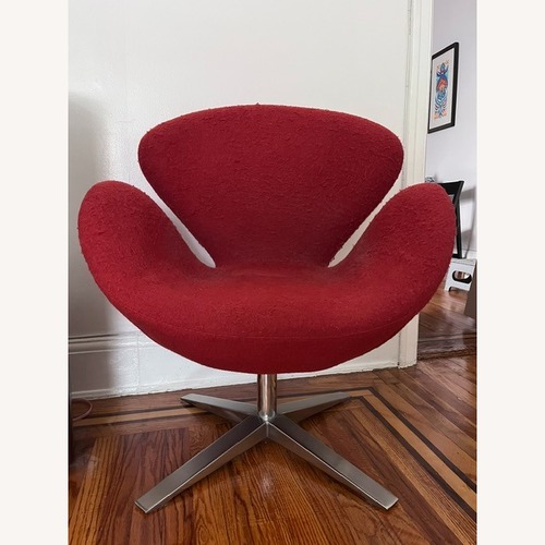 Used Red Fabric Accent Chair for sale on AptDeco
