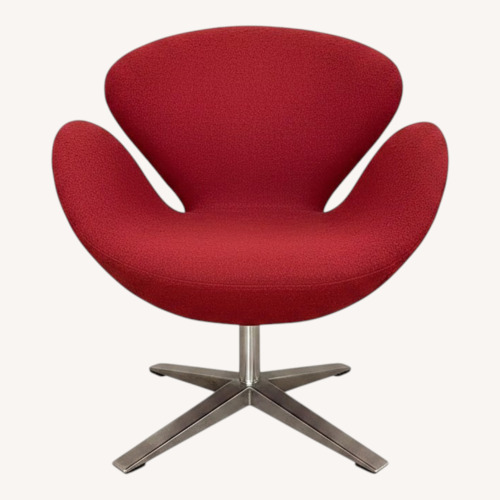 Used Red Fabric Accent Chair for sale on AptDeco