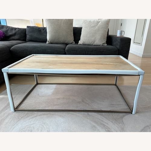 Used West Elm Light Brown Wood Coffee Table for sale on AptDeco