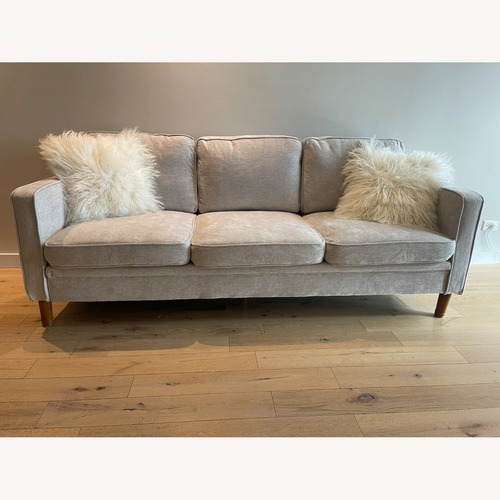 Used Wayfair Silver Gray Performance Chenille Sofa for sale on AptDeco