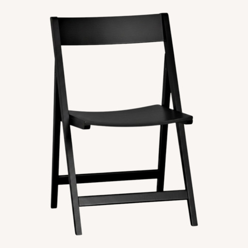 Used Crate & Barrel Spare Dark Brown Wood Dining Chair Set for sale on AptDeco