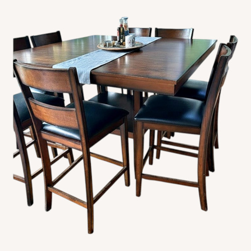 Used Tall Dining Room Table with 8 Chairs for sale on AptDeco