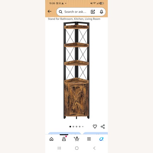 Used Amazon Dark Brown Wood Bookcase for sale on AptDeco