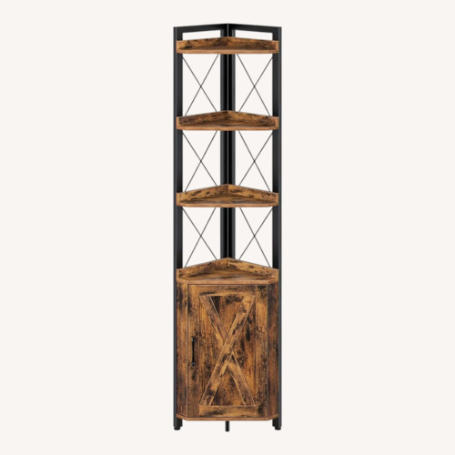 Used Amazon Dark Brown Wood Bookcase for sale on AptDeco